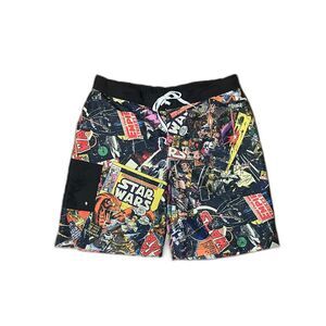Star Wars Comic Print Men’s Swim Trunks Size 38 Lucasfilm Board Shorts